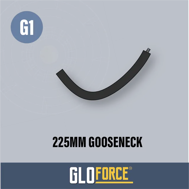 GLOFORCE COMPONENTS G1 Gooseneck bras flexible 225mm fileté 1/4