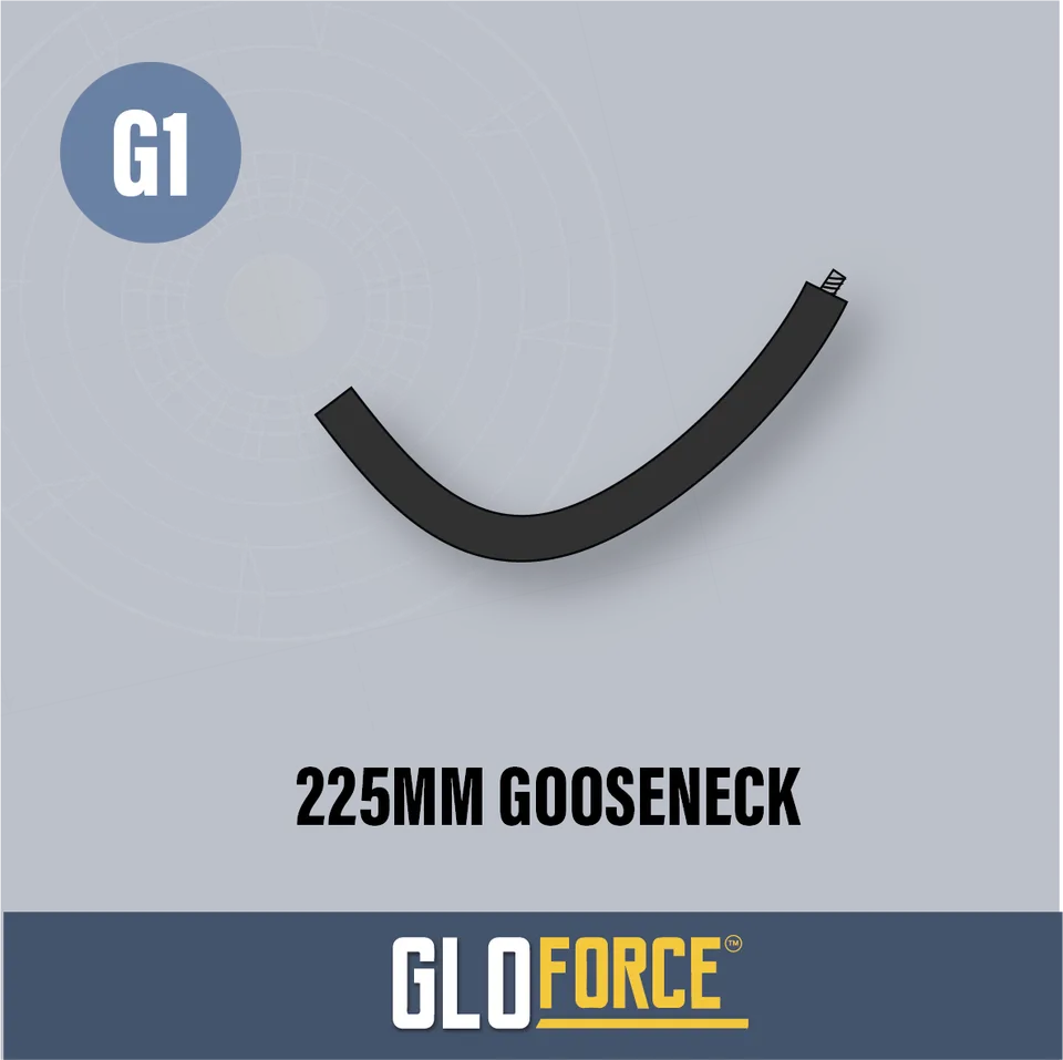 GLOFORCE COMPONENTS G1 Gooseneck bras flexible 225mm fileté 1/4