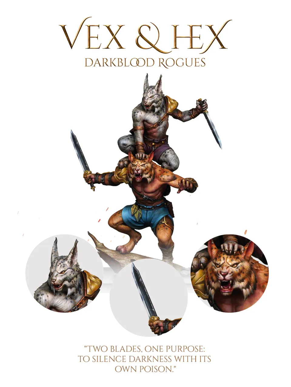 Akelarre Models Vex & Hex Darkblood Rogues figurine 80mm