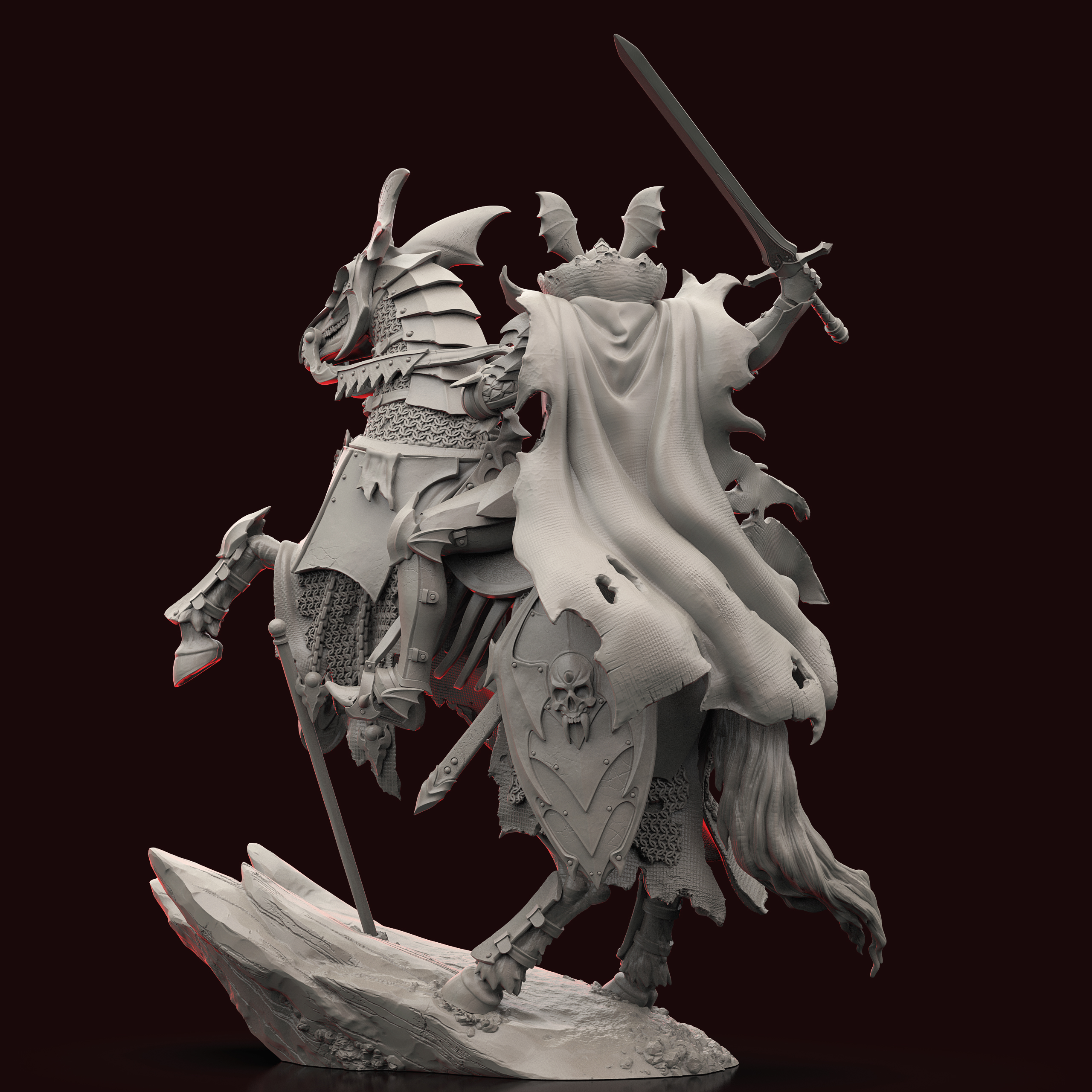 Akelarre Models Mounted Dracul Lord Undead figurine résine 80mm