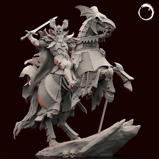 Akelarre Models Mounted Dracul Lord Undead figurine résine 80mm