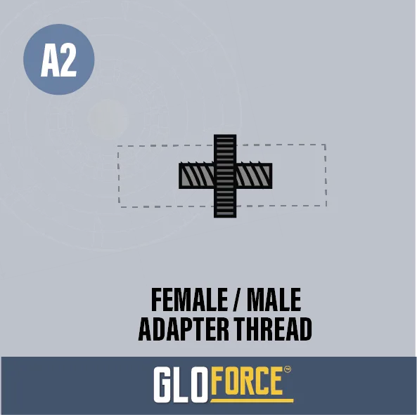 Gloforce Components A2 adaptateur filetage 1/4 UNC mâle