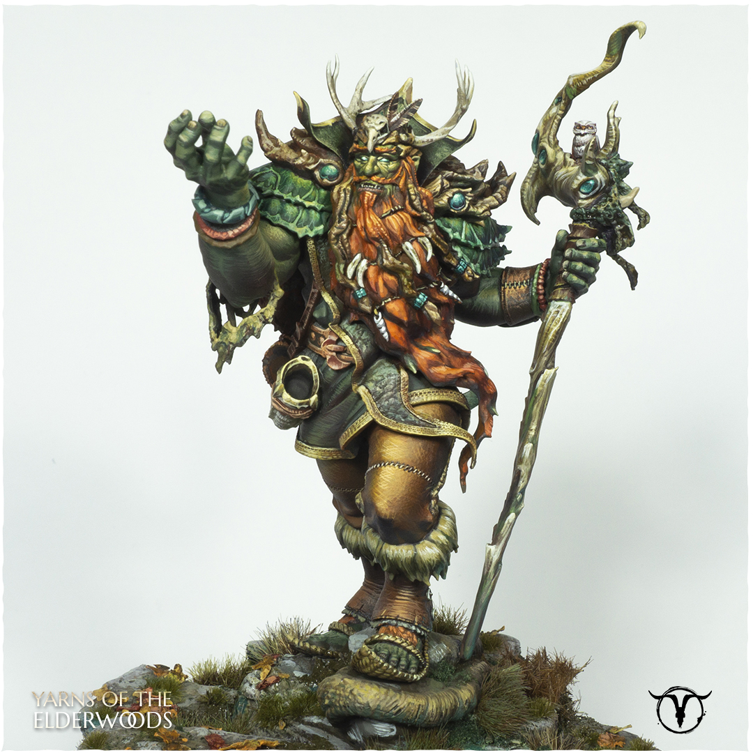 Akelarre Models Baxa figurine résine 75 mm protecteur forêt