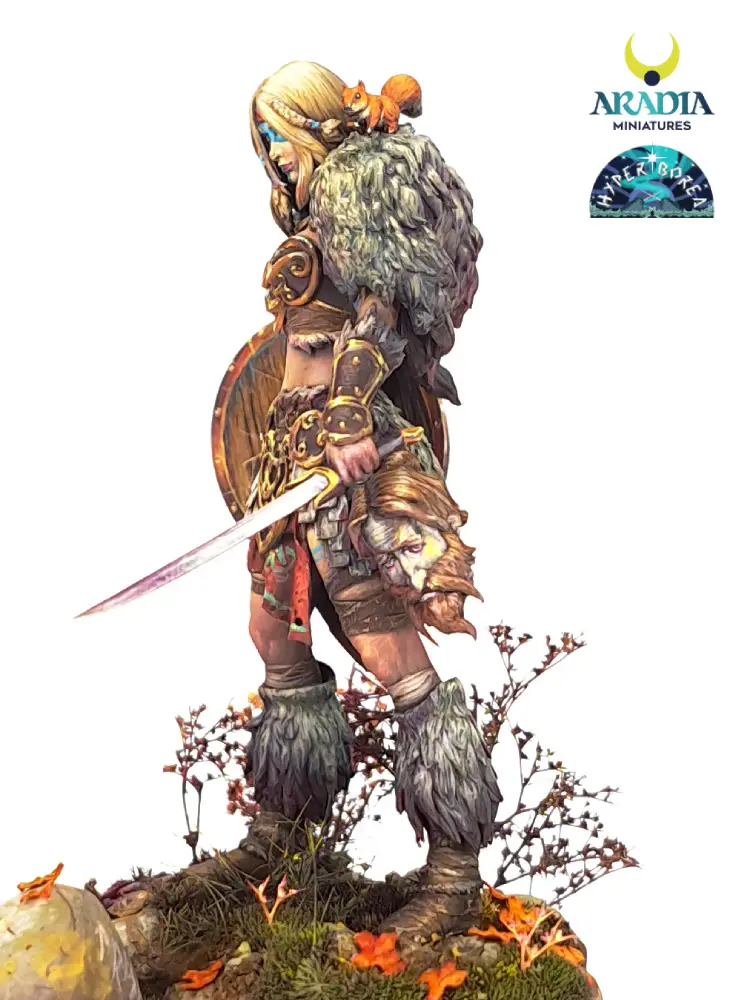 Aradia Minis Hyperborea Triskel figurine résine guerrière