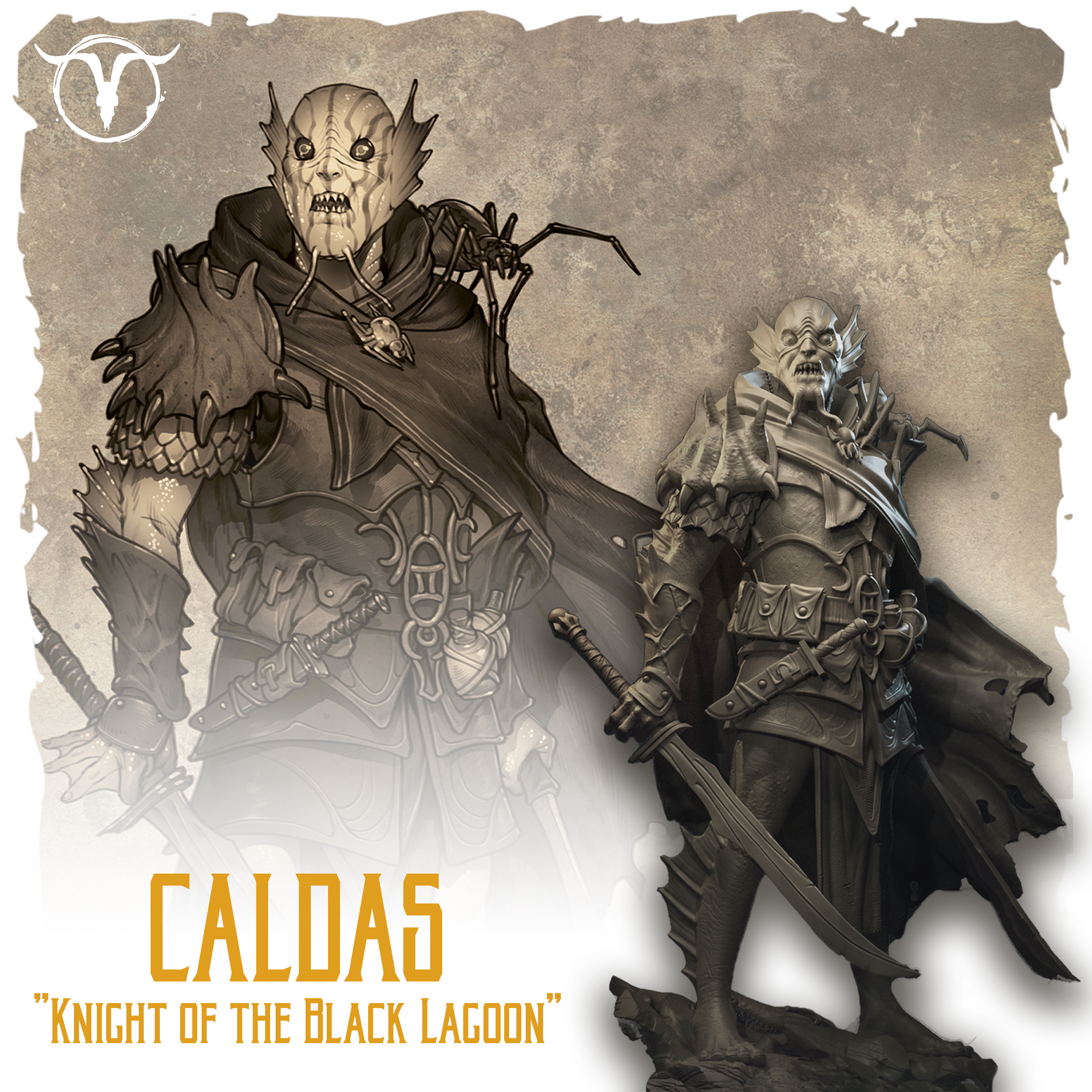 Akelarre 75/80 mm Caldas Knight Black Lagoon figurine résine