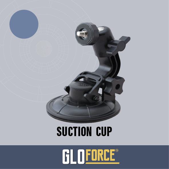 GLOFORCE COMPONENTS ventouse 90mm rotule 1/4 pour lampe peinture