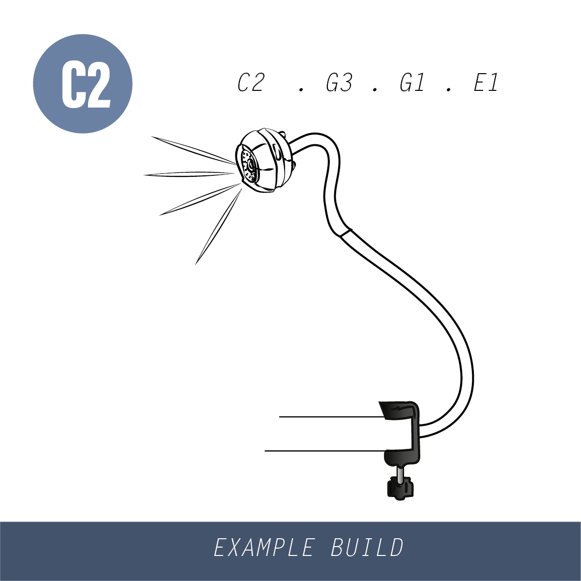 Gloforce Components C2-Table G Clamp pince établi 65mm
