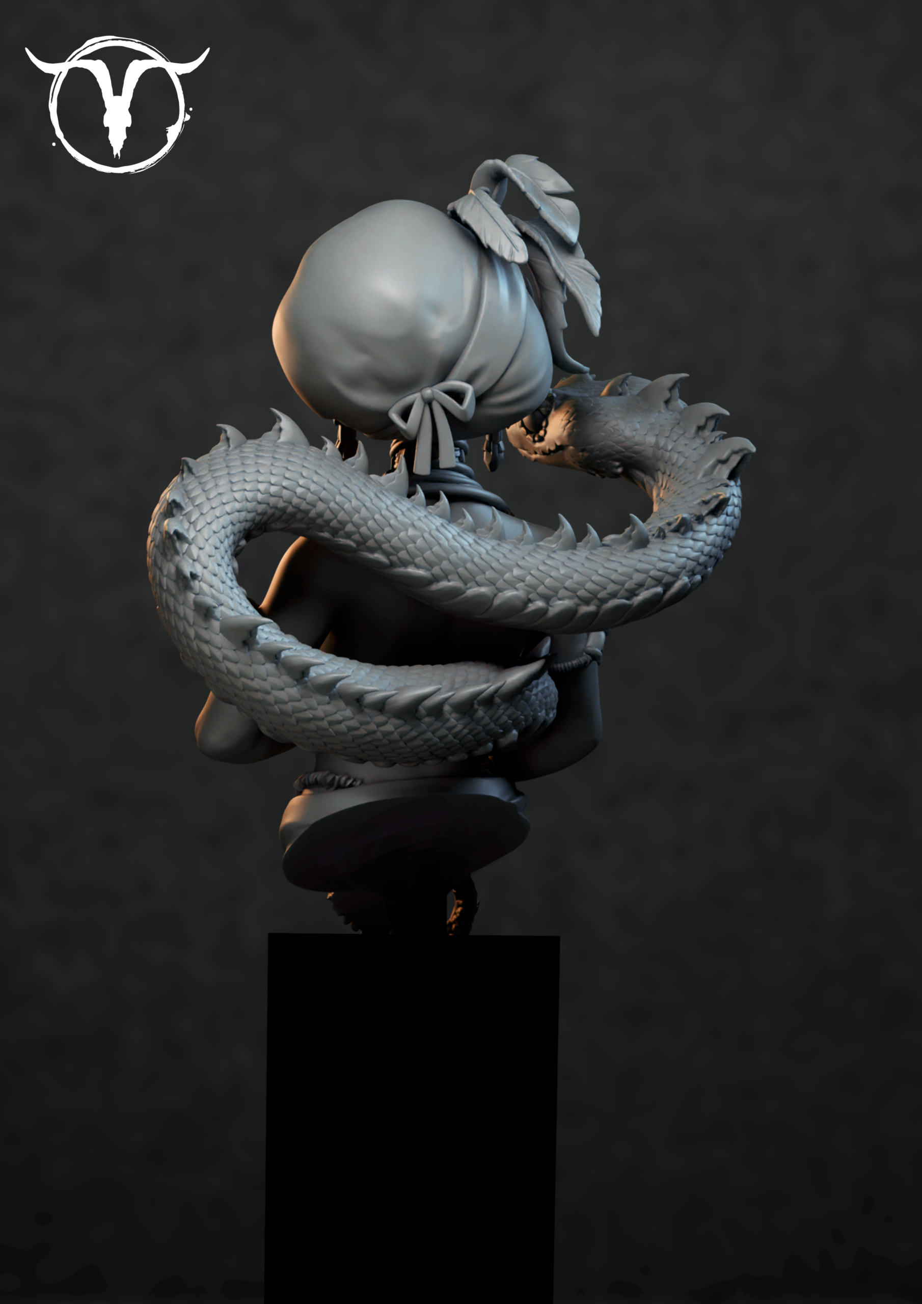 Akelarre Models Busts Mambo Naga buste résine prêtresse serpent