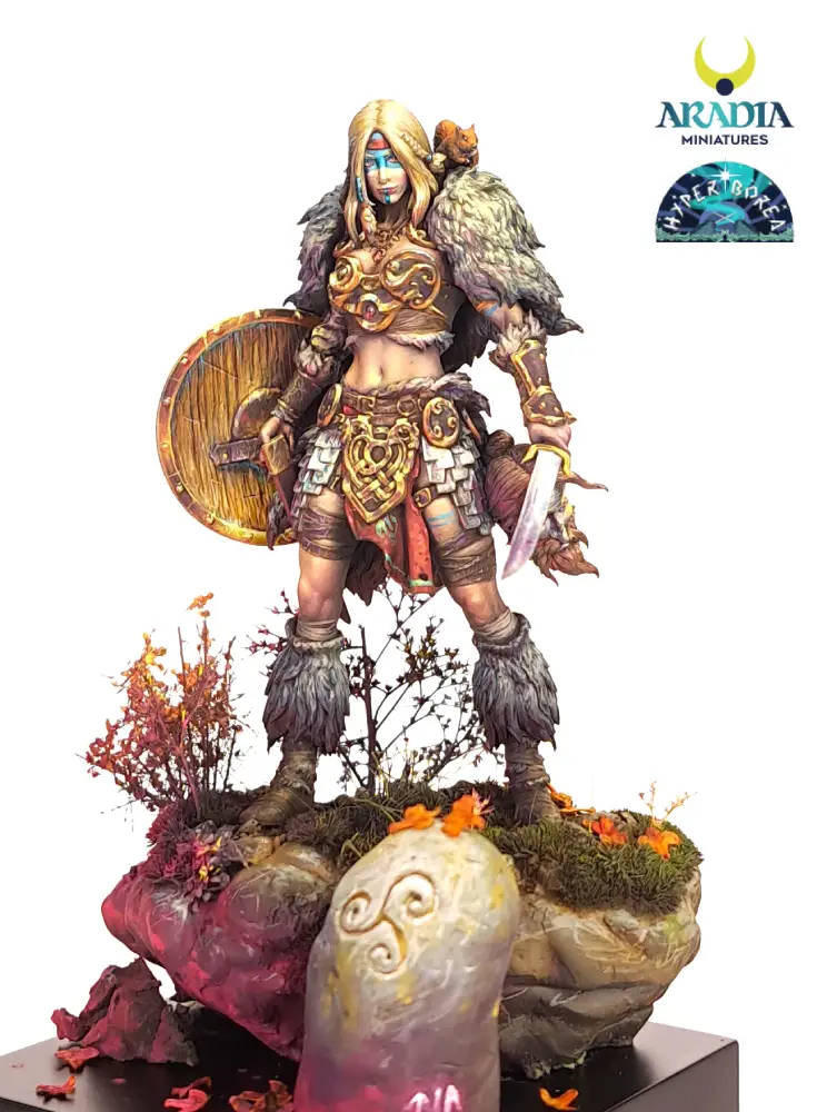 Aradia Minis Hyperborea Triskel figurine résine guerrière