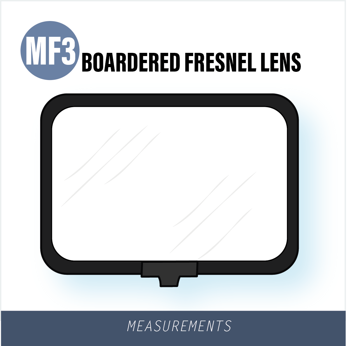 GloForce MAGNIFY MF3 Loupe Fresnel à Bordure Peinture
