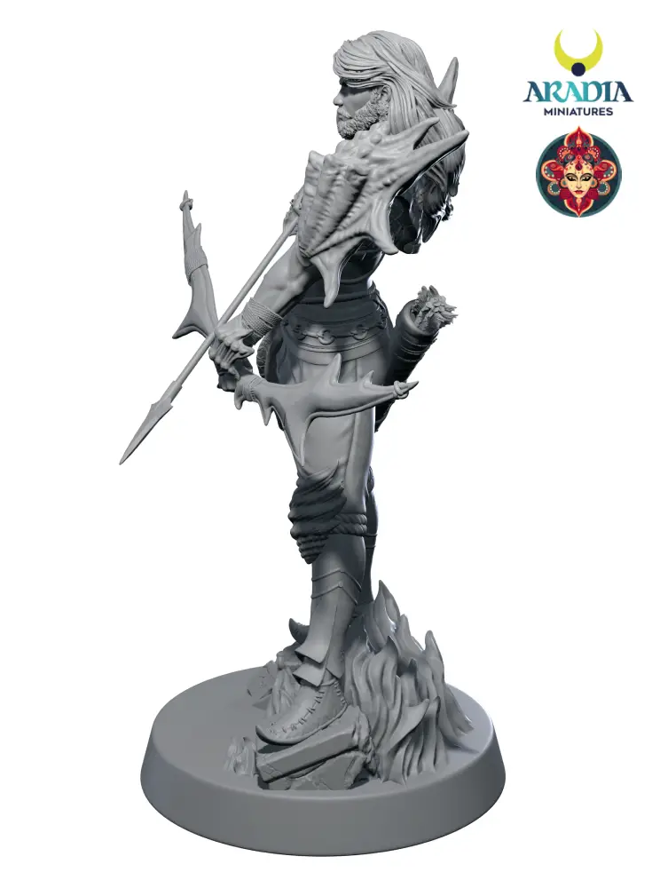 Kali Yuga Arjuna figurine en résine à peindre