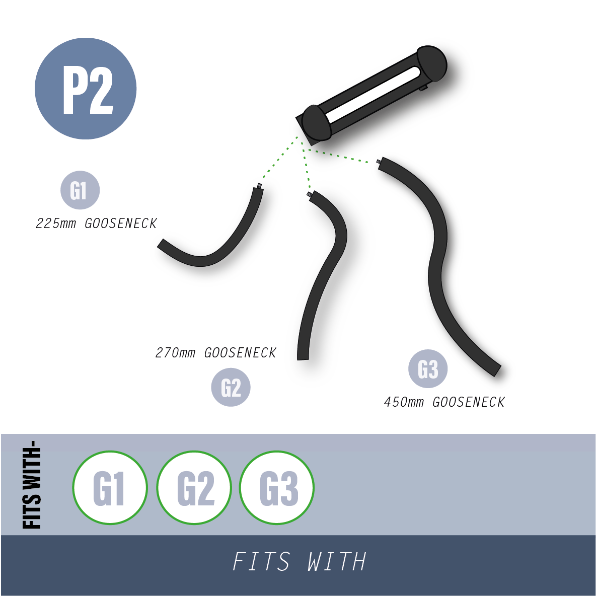 GLOFORCE COMPONENTS P2 Support tablette réglable mains libres