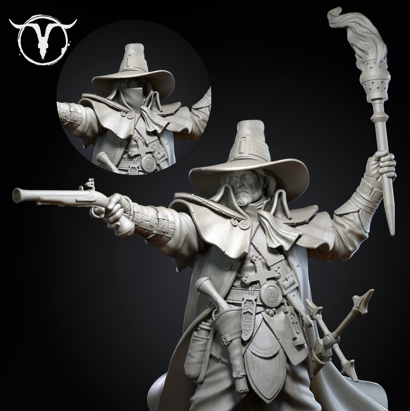 Akelarre Models 75/80 mm Vicktor Darkbane figurine résine 80mm