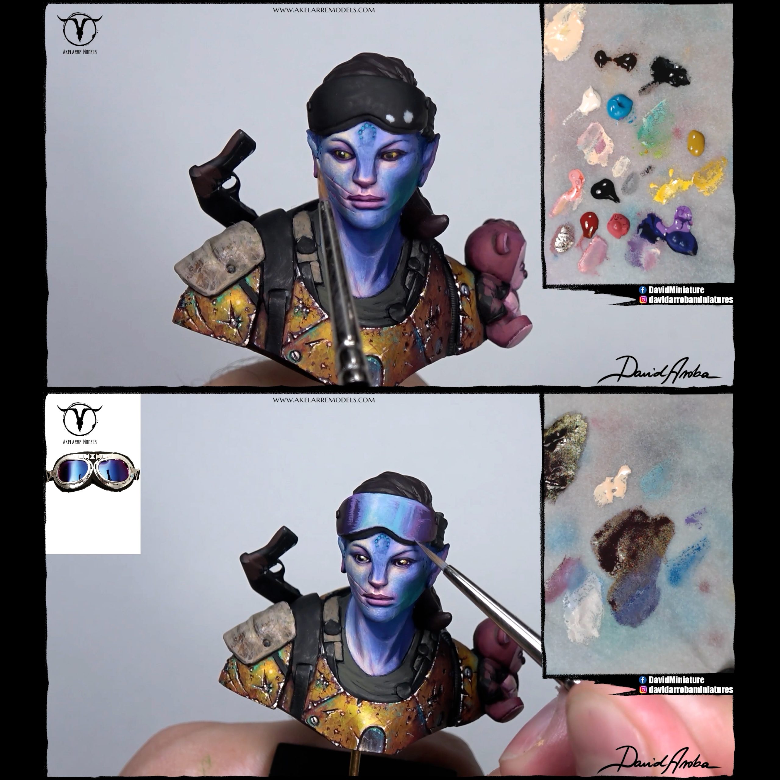 Akelarre Models Noona vidéotutoriel peinture buste
