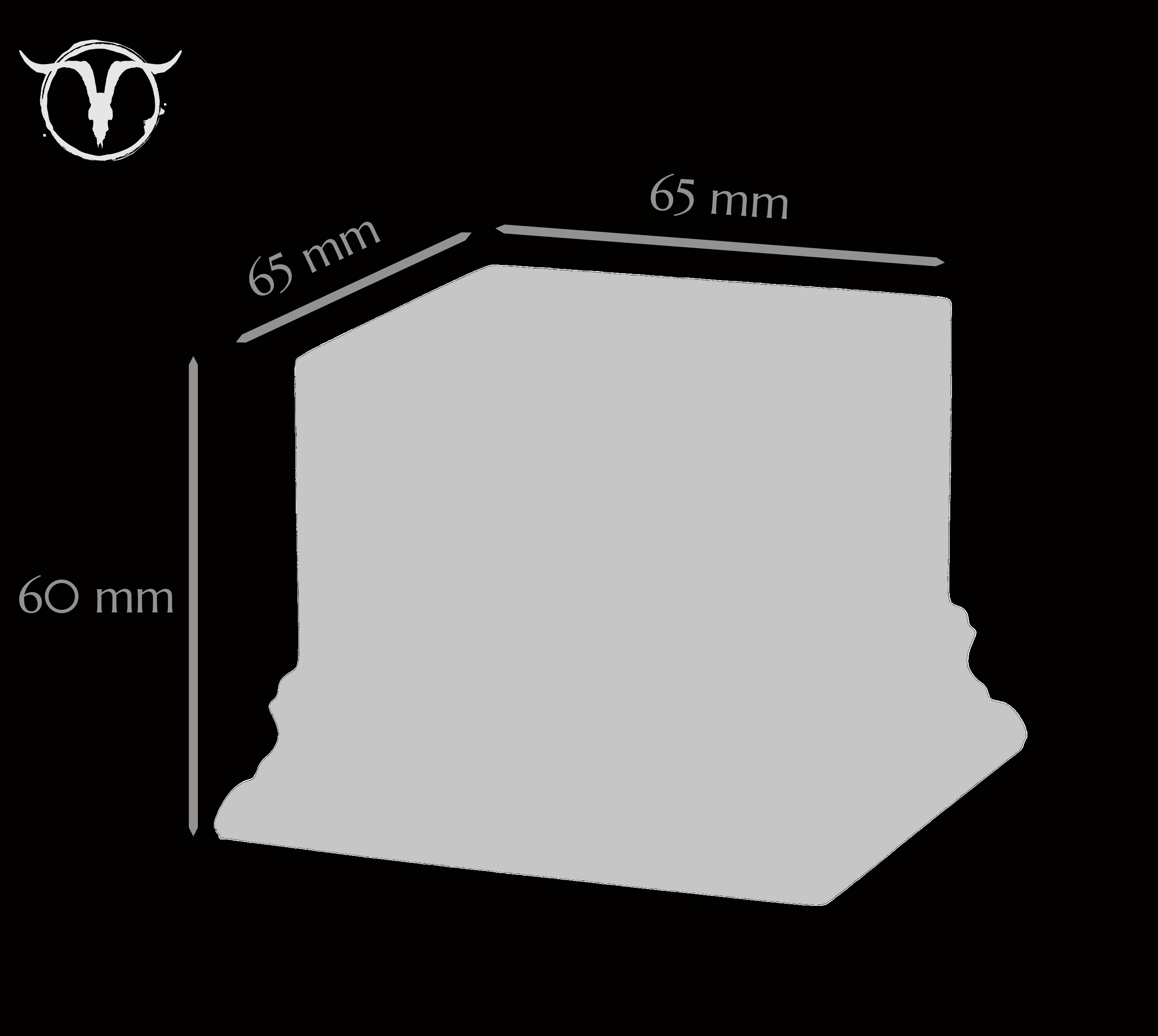 Akelarre Models Plinths socle bois noir 65x65mm 60mm