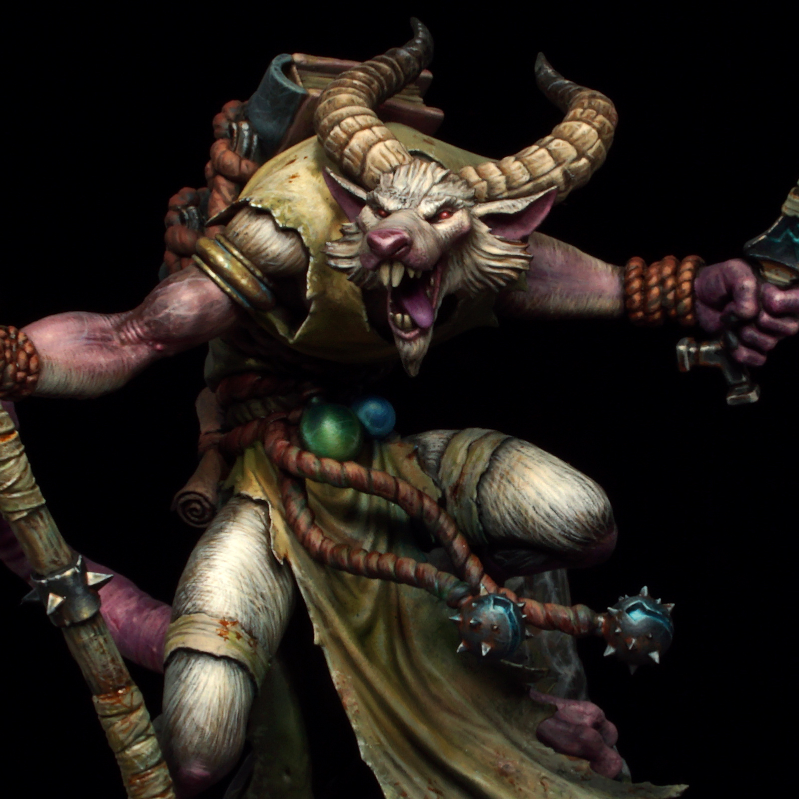 Akelarre Models Murktail Damned Nezumi Gold figurine résine 80 mm