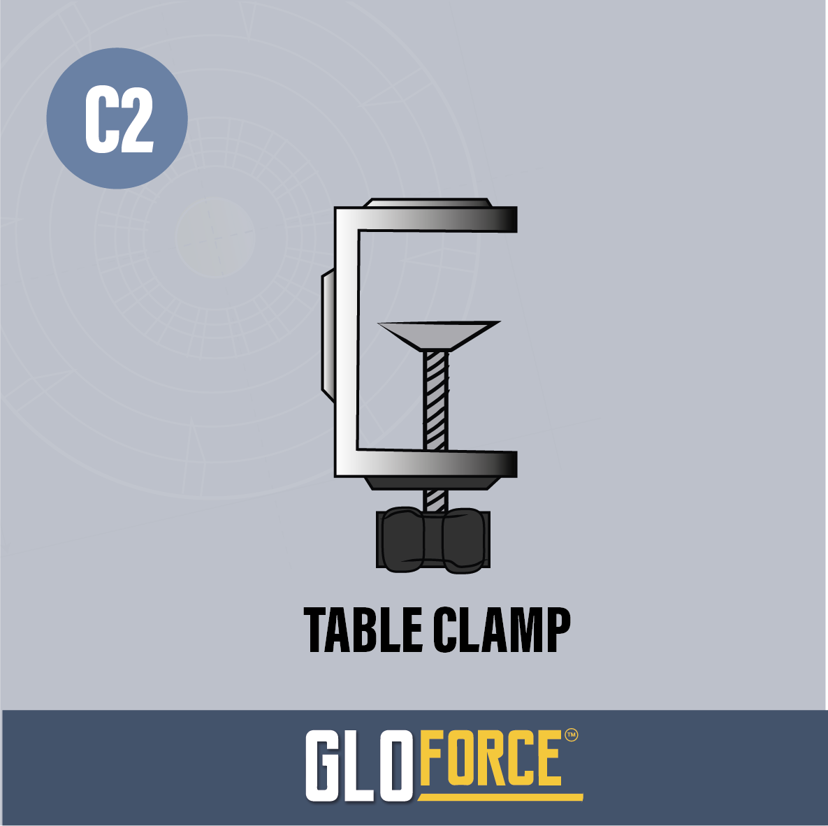 Gloforce Components C2-Table G Clamp pince établi 65mm