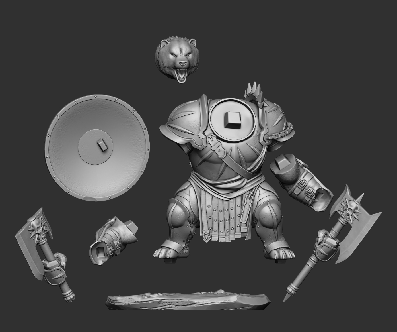 Akelarre Models 35 mm Ursus Ironclad figurine résine 35mm guerrier