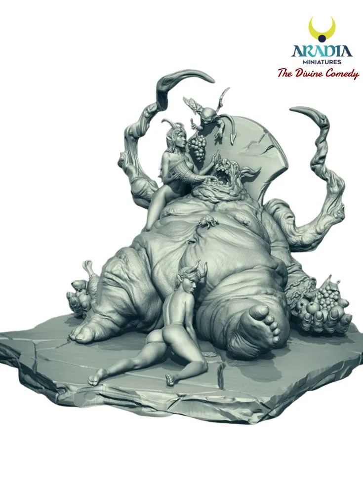 Aradia Minis Divine Comedy Ciacco figurine résine roi gloutons