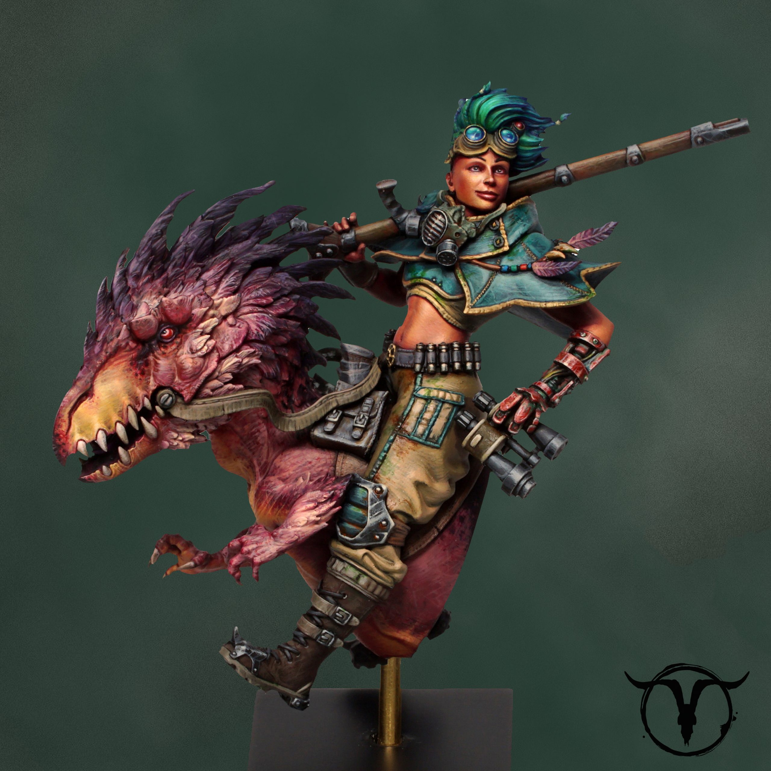 Akelarre Models Leah Falkenwrath Raptor Rider figurine