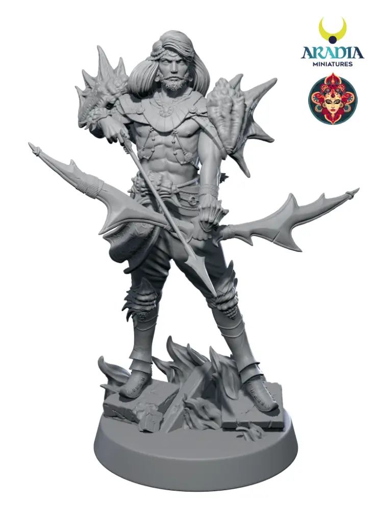 Kali Yuga Arjuna figurine en résine à peindre