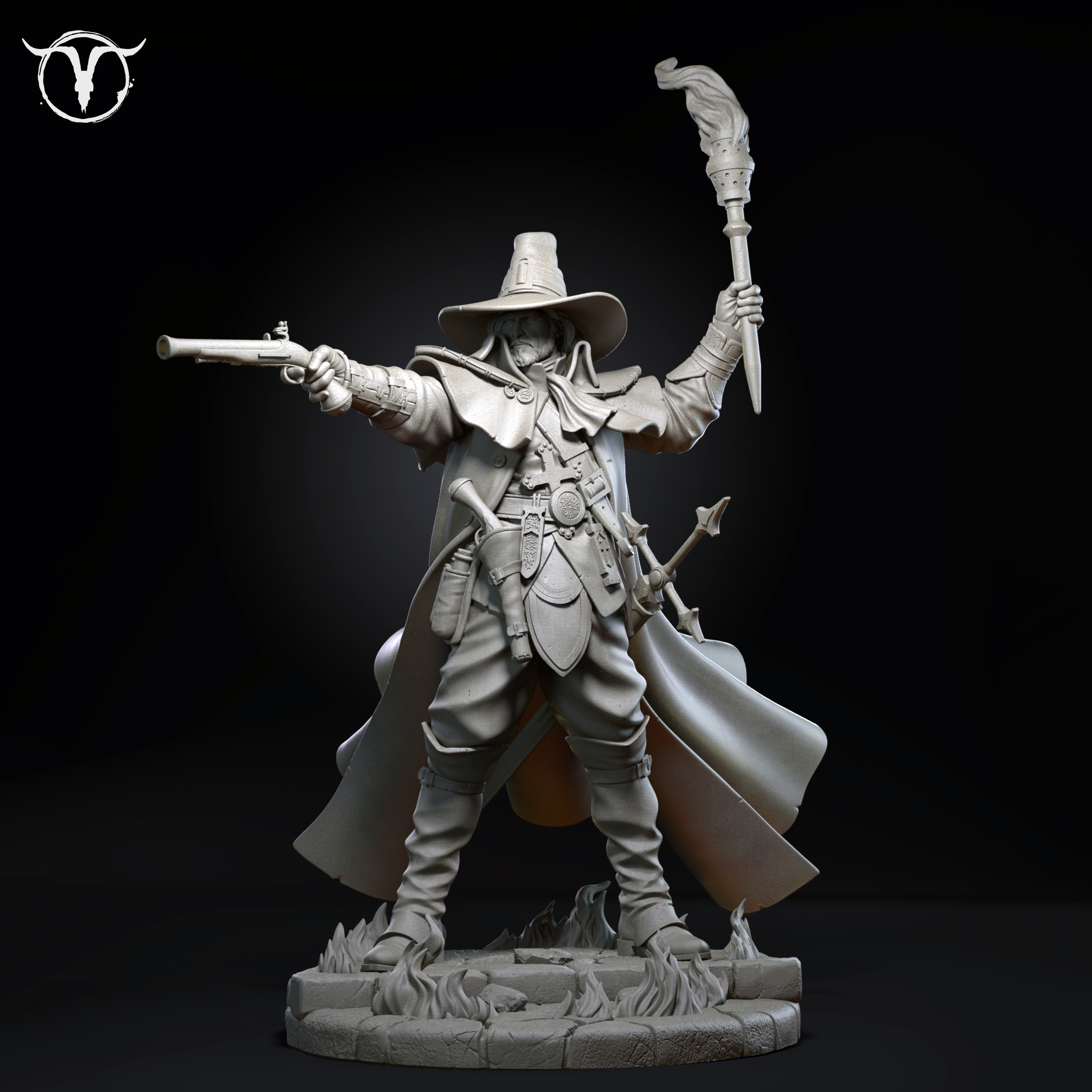 Akelarre Models 75/80 mm Vicktor Darkbane figurine résine 80mm