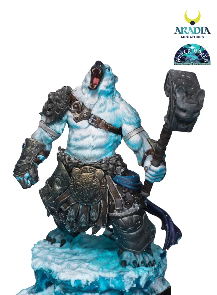 Hyperborea Bearserker figurine résine guerrier ours