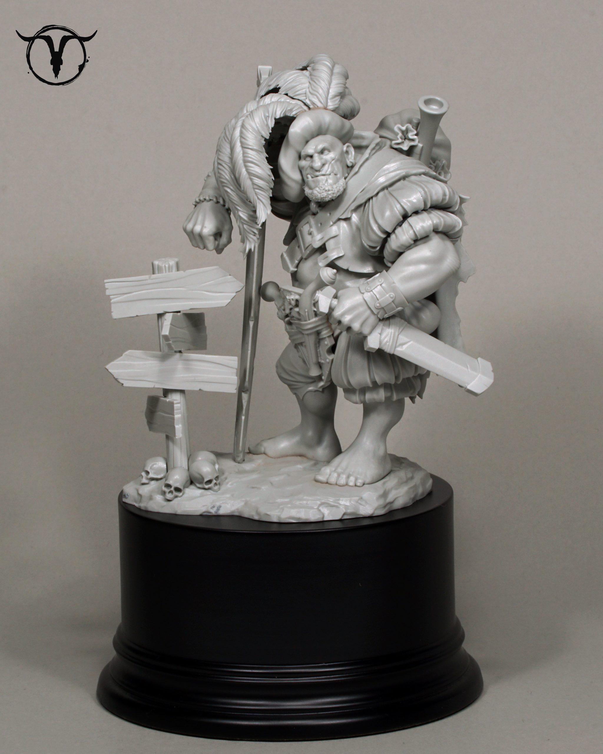 Akelarre Models Marduk Ogre 80mm figurine résine gold