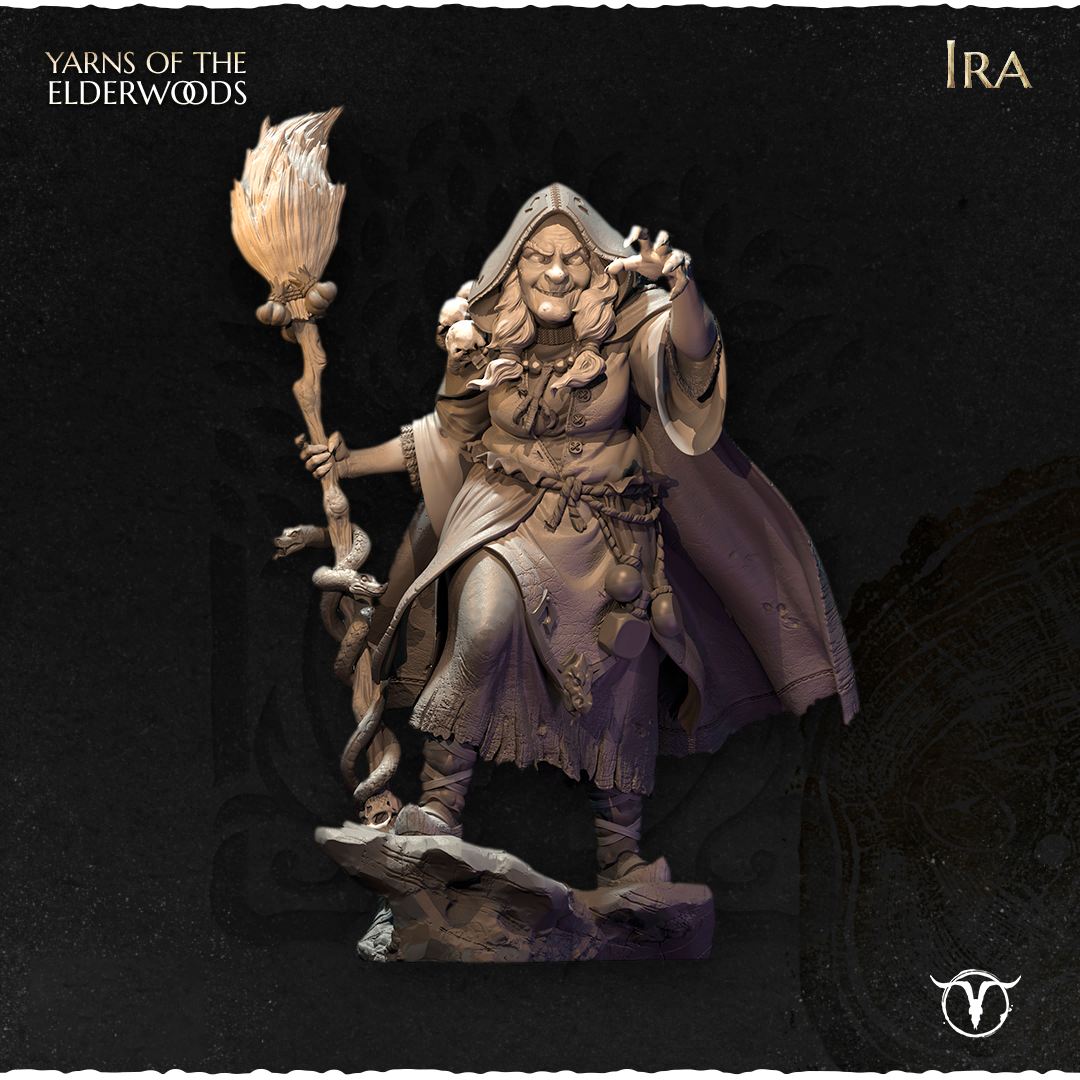 Akelarre Models 75/80 mm Ira figurine sorcière 75mm résine