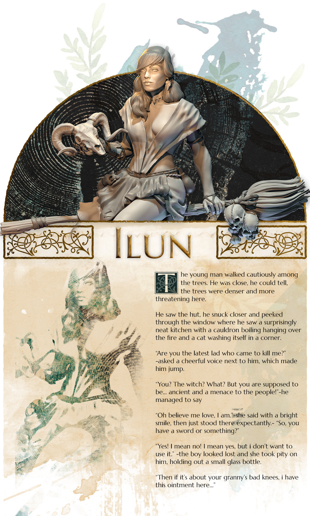 Akelarre Models Ilun 75mm figurine en résine sorcière
