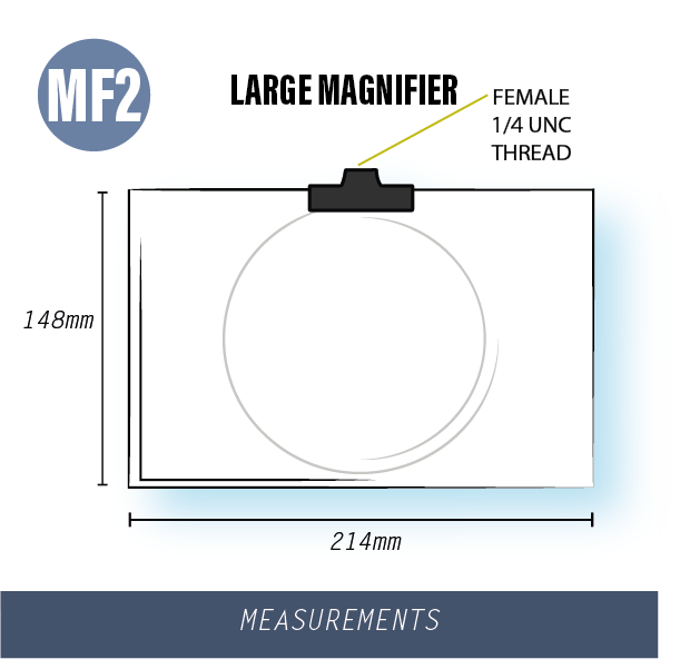 Gloforce Magnify MF2 loupe large 4x 145x250 mm