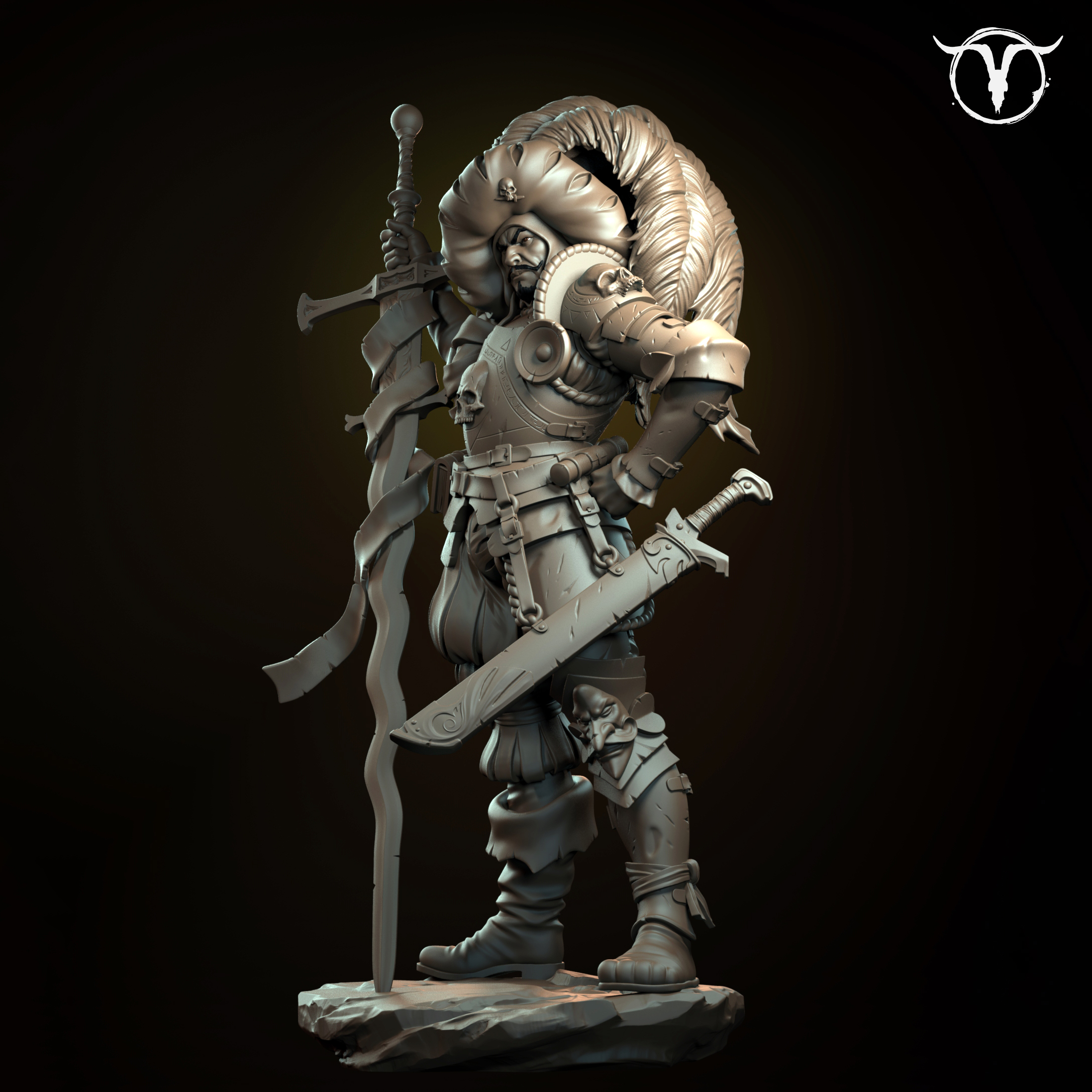 Akelarre 75/80 mm Corwin Lansquenet figurine résine